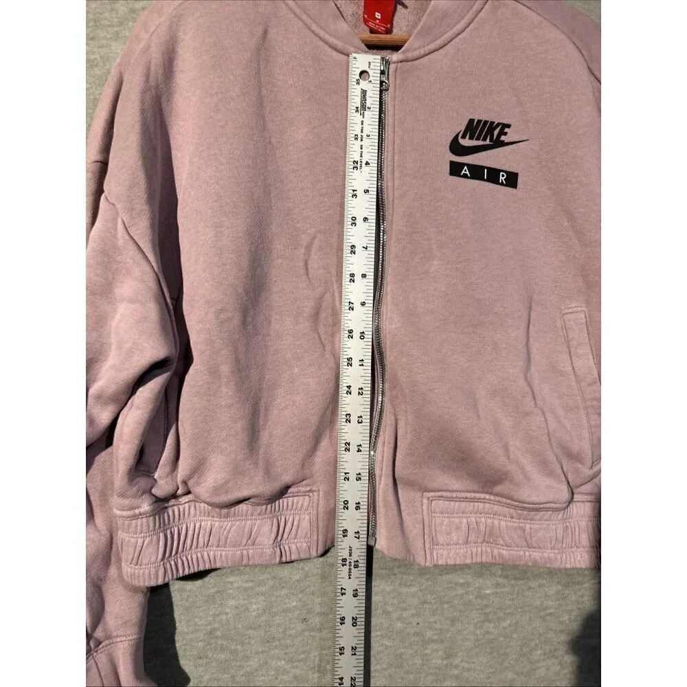 Nike Air Jacket Womens M Medium Pink Full Zip Double Sided Swoosh